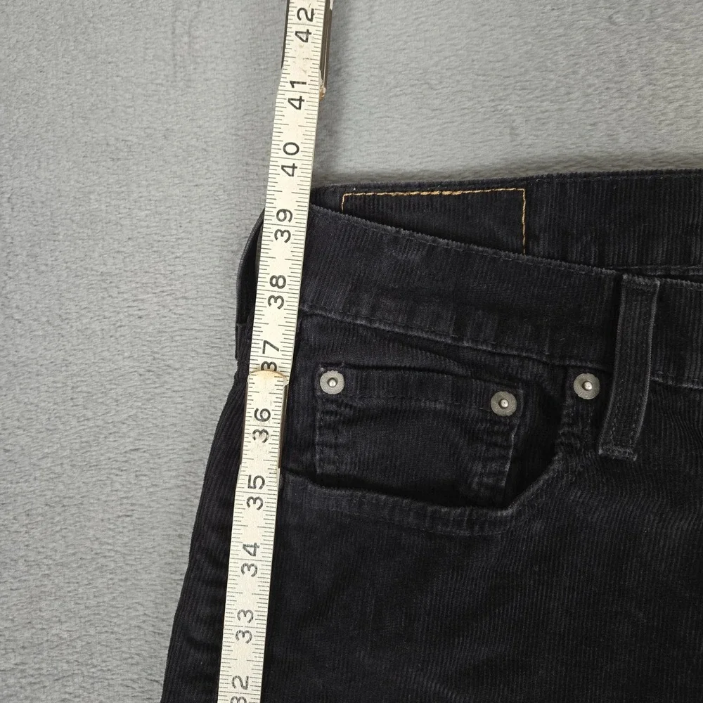 Levis 512 Slim Taper Corduroy Pants Men 30x32 (Fits 30x30) Black 5 Pocket Cotton
